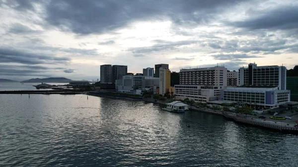 Kota Kinabalu Sabah Malaysia June 2022 Waterfront Esplanade Area Kota — Stock Photo, Image