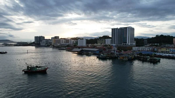 Kota Kinabalu Sabah Malezya Haziran 2022 Kota Kinabalu Şehir Merkezi — Stok fotoğraf