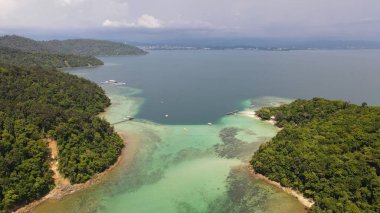Kota Kinabalu, Sabah Malezya 14 Haziran 2022: Kota Kinabalu Şehir Merkezi Rıhtım ve Kordon Bölgesi