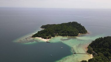 Kota Kinabalu, Sabah Malezya 14 Haziran 2022: Kota Kinabalu Şehir Merkezi Rıhtım ve Kordon Bölgesi