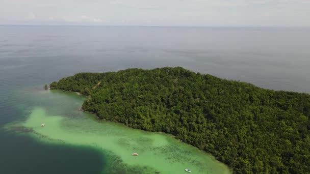 Het Strand Landschap Binnen Eilanden Manukan Mamutik Sapi Kota Kinabalu — Stockvideo