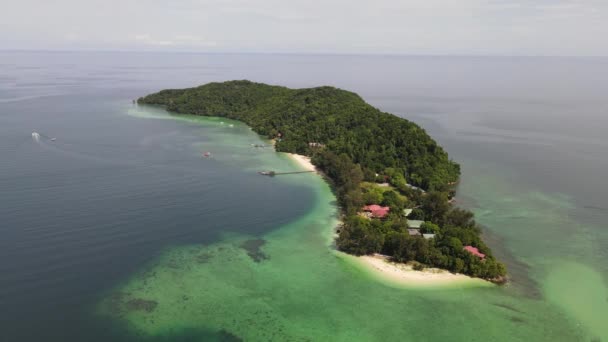 Beachside Scenery Islands Manukan Mamutik Sapi Kota Kinabalu Sabah Malaysia — стокове відео