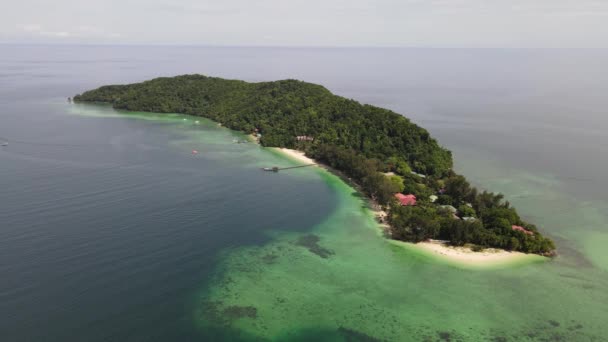 Beachside Scenery Islands Manukan Mamutik Sapi Kota Kinabalu Sabah Malaysia — Stock Video