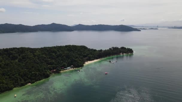 Strandlandskapet Inom Öarna Manukan Mamutik Och Sapi Kota Kinabalu Sabah — Stockvideo