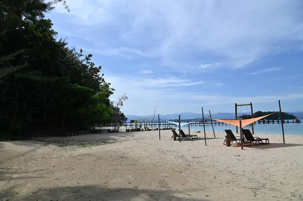 Kota Kinabalu, Sabah Malezya 14 Haziran 2022: Kota Kinabalu Şehir Merkezi Rıhtım ve Kordon Bölgesi