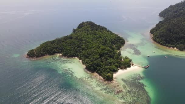 Paisaje Junto Playa Dentro Las Islas Manukan Mamutik Sapi Kota — Vídeo de stock