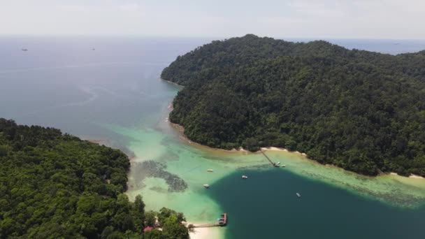 Paisagem Beira Mar Dentro Das Ilhas Manukan Mamutik Sapi Kota — Vídeo de Stock