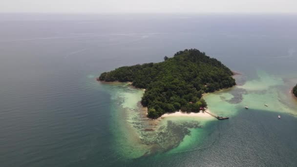 Tengerparti Táj Manukan Mamutik Sapi Szigetén Kota Kinabalu Sabah Malajzia — Stock videók