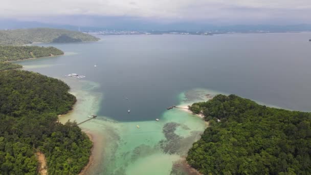 Paisagem Beira Mar Dentro Das Ilhas Manukan Mamutik Sapi Kota — Vídeo de Stock