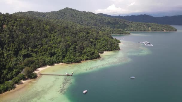 Beachside Scenery Islands Manukan Mamutik Sapi Kota Kinabalu Sabah Μαλαισία — Αρχείο Βίντεο