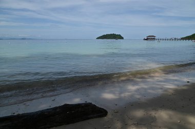 Kota Kinabalu, Sabah Malezya 14 Haziran 2022: Kota Kinabalu Şehir Merkezi Rıhtım ve Kordon Bölgesi