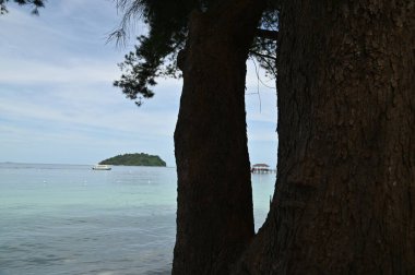 Kota Kinabalu, Sabah Malezya 14 Haziran 2022: Kota Kinabalu Şehir Merkezi Rıhtım ve Kordon Bölgesi