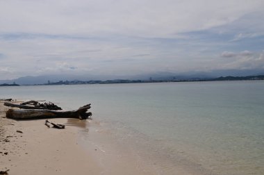 Kota Kinabalu, Sabah Malezya 14 Haziran 2022: Kota Kinabalu Şehir Merkezi Rıhtım ve Kordon Bölgesi