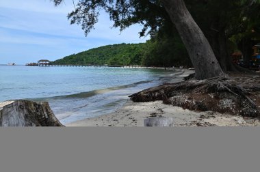 Kota Kinabalu, Sabah Malezya 14 Haziran 2022: Kota Kinabalu Şehir Merkezi Rıhtım ve Kordon Bölgesi