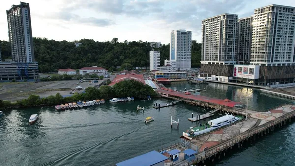 Kota Kinabalu Sabah Malaysia Juni 2022 Die Ufer Und Promenadengegend — Stockfoto