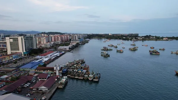 Kota Kinabalu Sabah Malásia Junho 2022 Orla Marítima Área Esplanada — Fotografia de Stock