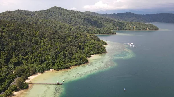 Paesaggio Sulla Spiaggia All Interno Delle Isole Manukan Mamutik Sapi — Foto Stock