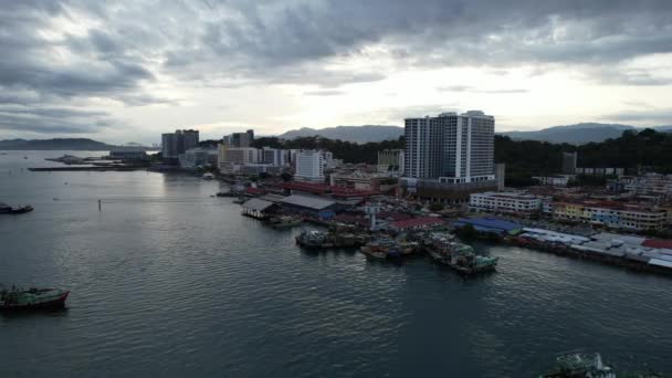 Krajobraz Nadmorski Wyspach Manukan Mamutik Sapi Kota Kinabalu Sabah Malezja — Wideo stockowe