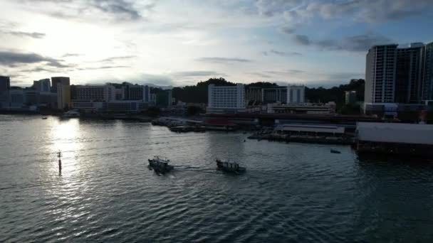 Manukan Mamutik Sapi Kota Kinabalu Sabah Malezya Sahili — Stok video