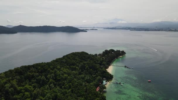 Manukan Mamutik Sapi Kota Kinabalu Sabah Malezya Sahili — Stok video