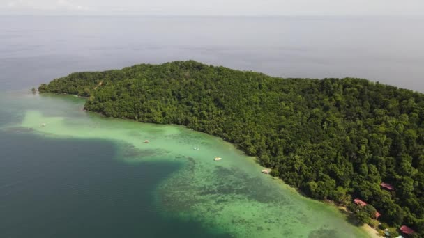 Paysage Bord Mer Dans Les Îles Manukan Mamutik Sapi Kota — Video