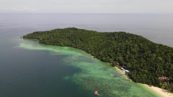 Paysage Bord Mer Dans Les Îles Manukan Mamutik Sapi Kota — Video