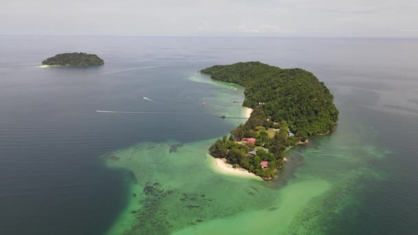 Beachside Scenery Islands Manukan Mamutik Sapi Kota Kinabalu Sabah Malaysia — Stock Video