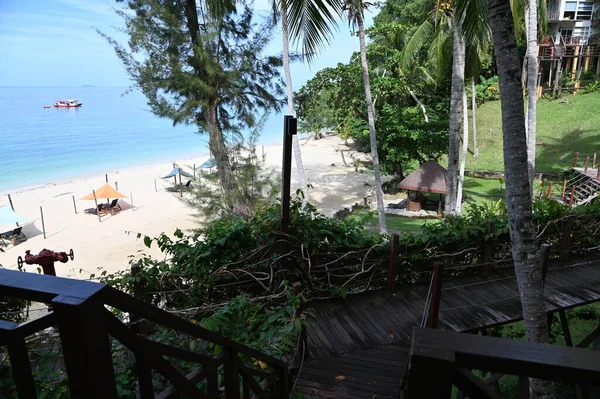 Paisaje Junto Playa Dentro Las Islas Manukan Mamutik Sapi Kota — Foto de Stock