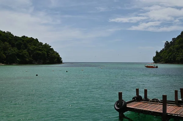 Paesaggio Sulla Spiaggia All Interno Delle Isole Manukan Mamutik Sapi — Foto Stock