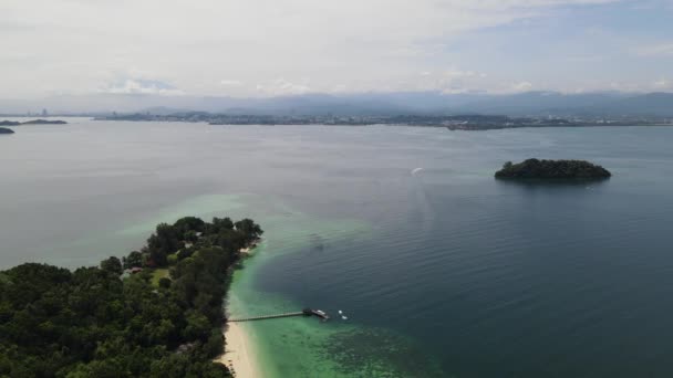 Manukan Mamutik Sapi Kota Kinabalu Sabah Malezya Sahili — Stok video