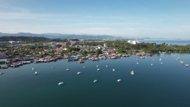 Kota Kinabalu Sabah Malasia Junio 2022 Zona Costera Paseo Marítimo — Vídeos de Stock