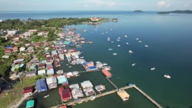 Kota Kinabalu, Sabah Malezya 14 Haziran 2022: Kota Kinabalu Şehir Merkezi Rıhtım ve Kordon Bölgesi