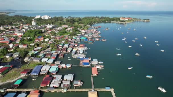 Kota Kinabalu Sabah Malasia Junio 2022 Zona Costera Paseo Marítimo — Vídeos de Stock