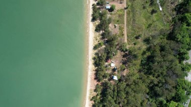 Kota Kinabalu, Sabah Malezya 14 Haziran 2022: Kota Kinabalu Şehir Merkezi Rıhtım ve Kordon Bölgesi