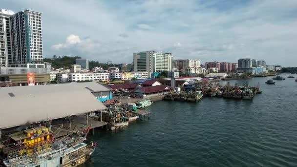 Kota Kinabalu Sabah Malaysia Giugno 2022 Zona Del Lungomare Dell — Video Stock