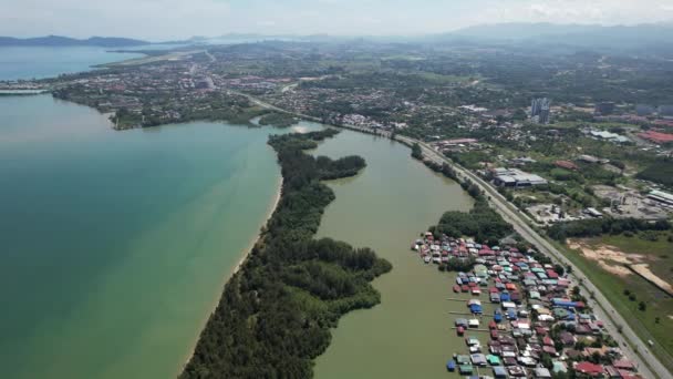 Kota Kinabalu Sabah Malaysia June 2022 Waterfront Esplanade Area Kota — Stock Video