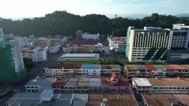 Gaya Adası 'ndaki Köylerin Sahnesi, Kota Kinabalu, Sabah Malezya