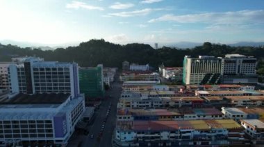 Gaya Adası 'ndaki Köylerin Sahnesi, Kota Kinabalu, Sabah Malezya