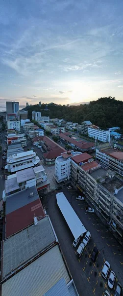 Het Landschap Van Dorpen Binnen Gaya Island Kota Kinabalu Sabah — Stockfoto