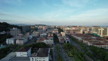 Gaya Adası 'ndaki Köylerin Sahnesi, Kota Kinabalu, Sabah Malezya