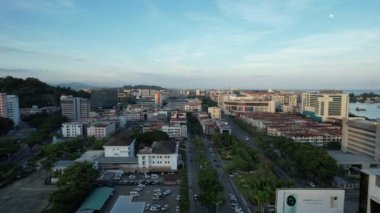 Gaya Adası 'ndaki Köylerin Sahnesi, Kota Kinabalu, Sabah Malezya