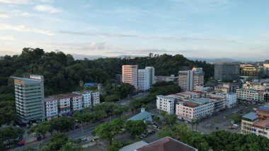 Gaya Adası 'ndaki Köylerin Sahnesi, Kota Kinabalu, Sabah Malezya