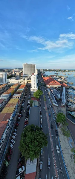 Paisagem Das Aldeias Dentro Ilha Gaya Kota Kinabalu Sabah Malásia — Fotografia de Stock