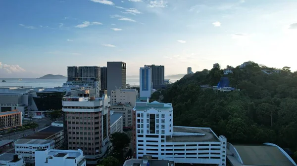 ガヤ島の村の風景 コタキナバル サバ州マレーシア — ストック写真