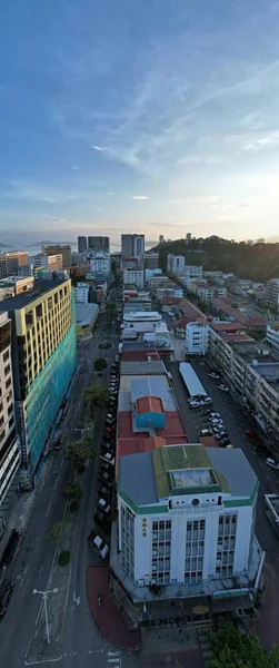 Het Landschap Van Dorpen Binnen Gaya Island Kota Kinabalu Sabah — Stockfoto