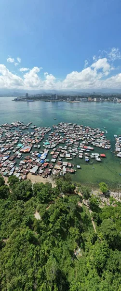 Paisaje Las Aldeas Dentro Isla Gaya Kota Kinabalu Sabah Malasia — Foto de Stock