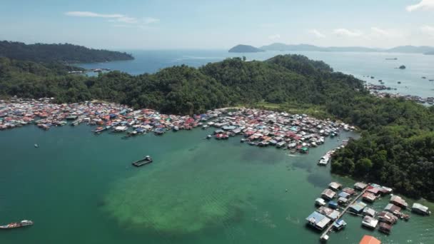 Scenery Village Gaya Island Kota Kinabalu Sabah Malaysia — Stok Video