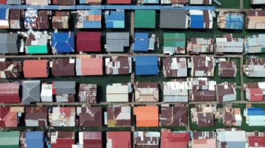 Gaya Adası 'ndaki Köylerin Sahnesi, Kota Kinabalu, Sabah Malezya