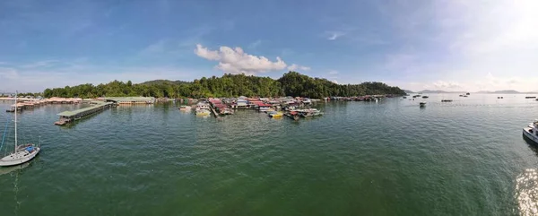 Scenario Dei Villaggi All Interno Gaya Island Kota Kinabalu Sabah — Foto Stock