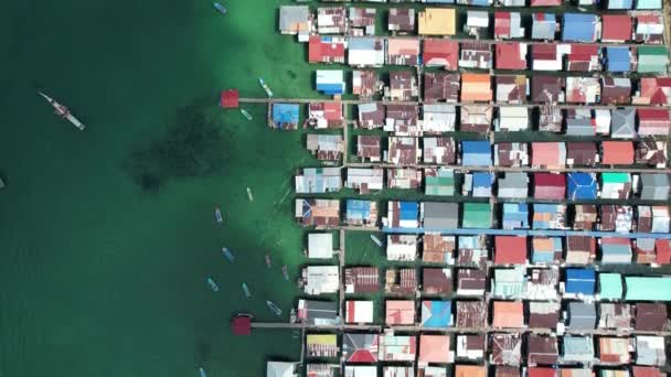 Scenery Villages Gaya Island Kota Kinabalu Sabah Malaysia — Stock Video